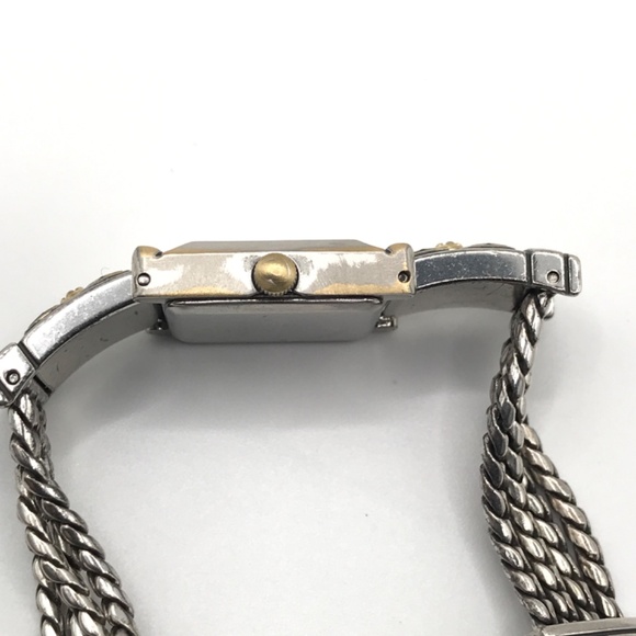 Brighton Watch Monroe Silver & Gold Plate Toggle Clasp Vintage Look New Battery - Picture 11 of 17